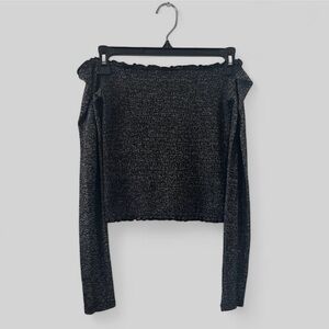 Hollister Cropped Off The Shoulder Long Sleeve